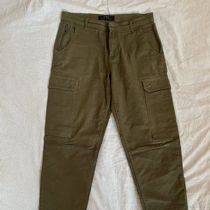 Zara Men's Army Green Cargo Pants